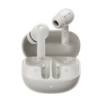QCY HT15 Λευκά Buds ANC Bluetooth Handsfree Ακουστικά με Αντοχή στον Ιδρώτα και Θήκη Φόρτισης (QCY-HT15 Cream Grey)