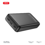 XO PB313 Power Bank 20000mAh με 2 Θύρες USB-A και Θύρα USB-C Μαύρο (16.010.0096)